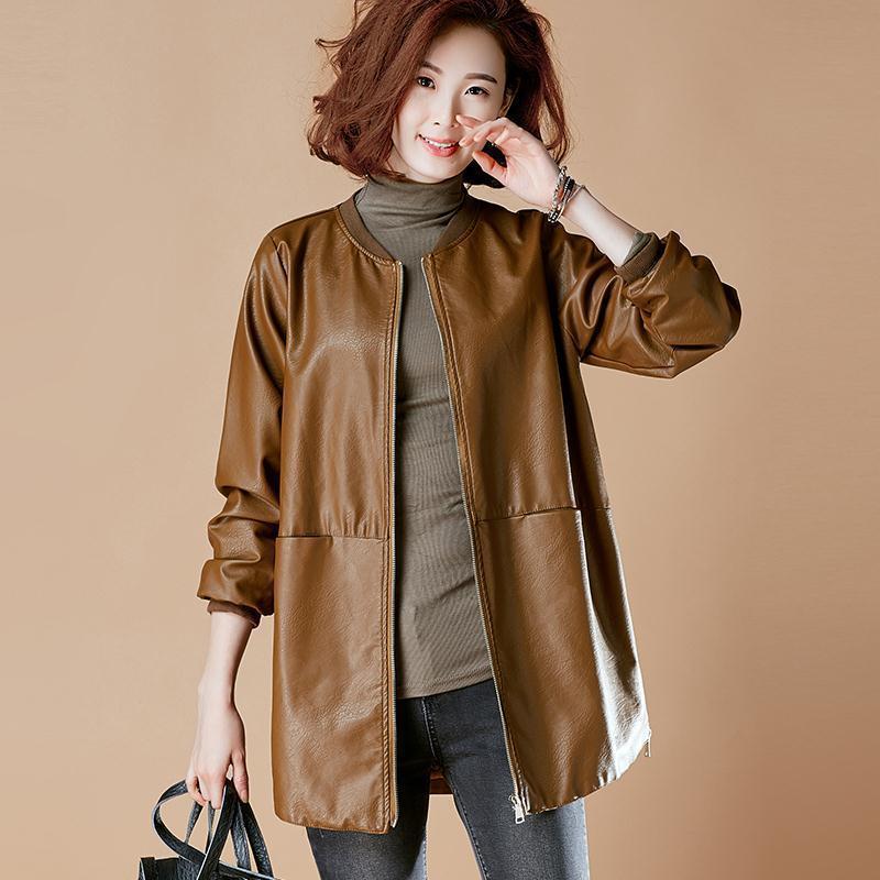 Trench Coat Formal - Fashion Plus Size Leather Jacket Women