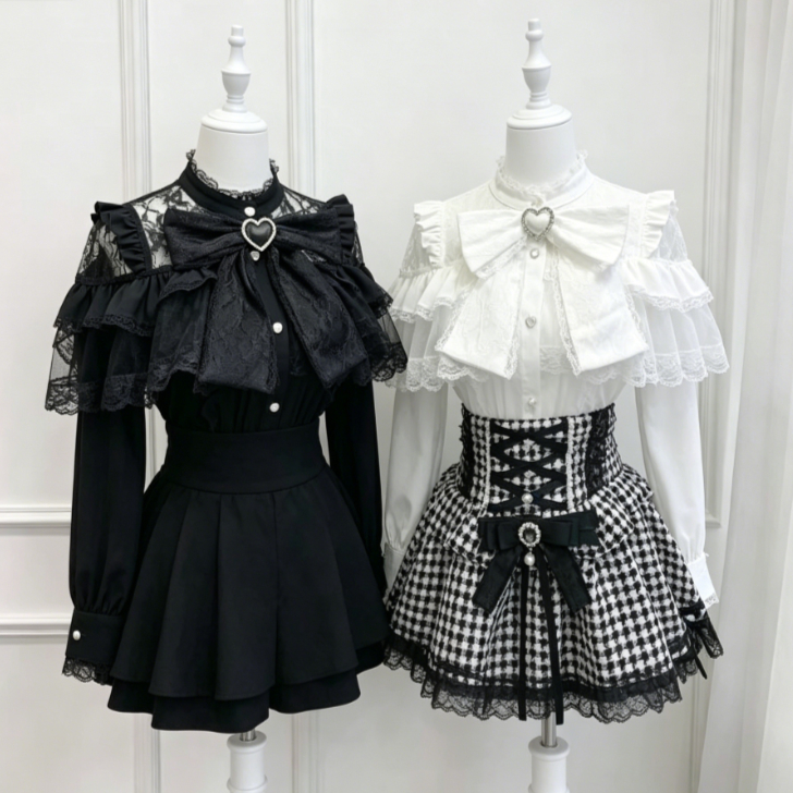 Women'S Formal Evening Wear Tops - Kawaii Japanese Lolita Blouse Women Harajuku