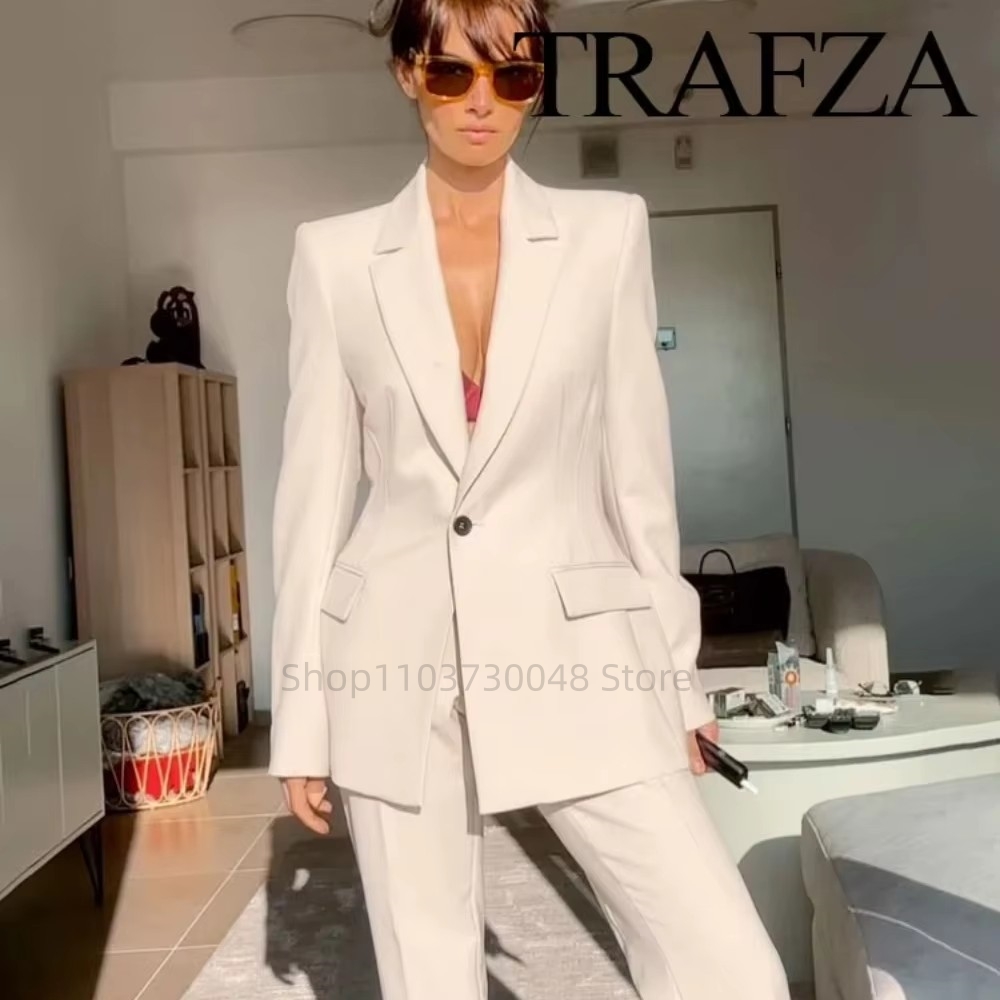 Women'S Red Formal Wear - Fashion Office Ladies Blazer and Pants
