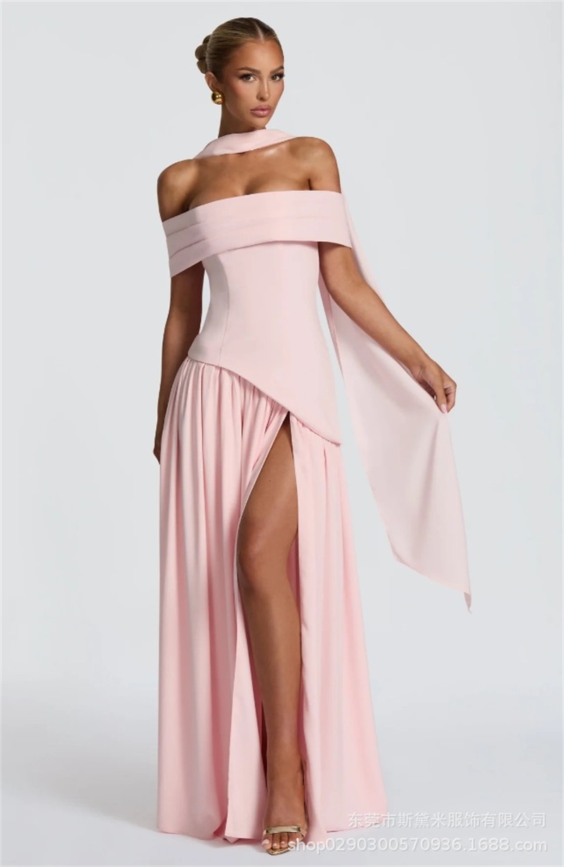 Pink Women Prom Dress With Sca - Women'S Red Formal Wear 评论和价格