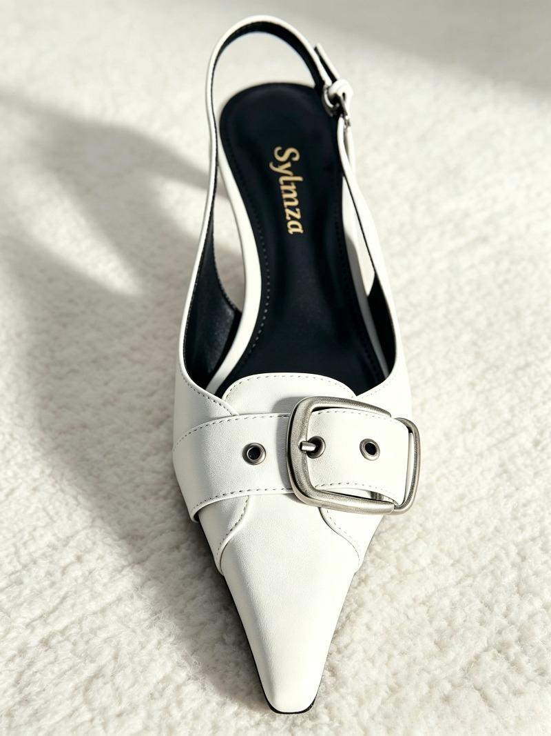 Sexy Pointed Toe Backless Desi - Slingback Heel Formal 评论和价格