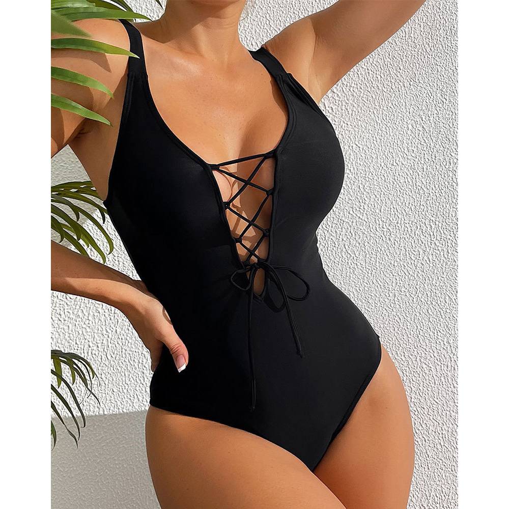 Cikini-One Piece Swimsuit for  - Monochrome Suit Set 评论和价格