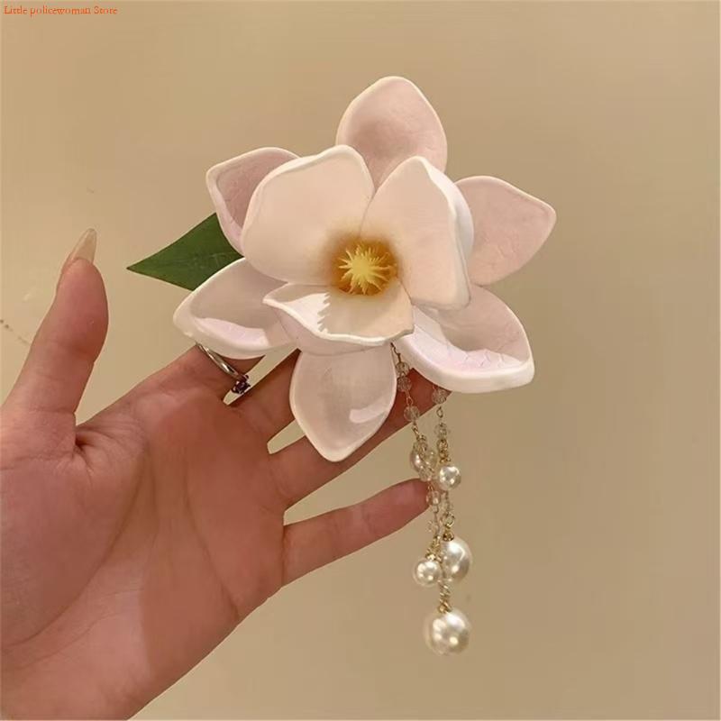 F92D Magnolia Hair Clip Resin  - Formal Wear Hairstyles For Women 评论和价格