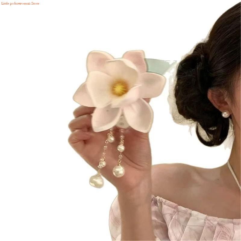 F92D Magnolia Hair Clip Resin  - Formal Wear Hairstyles For Women 评论和价格