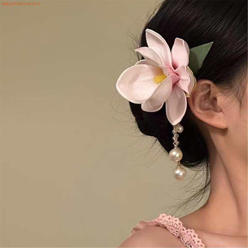 F92D Magnolia Hair Clip Resin  - Formal Wear Hairstyles For Women 评论和价格