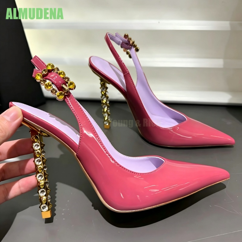 Light Green Patent Leather Sli - Slingback Heel Formal 评论和价格