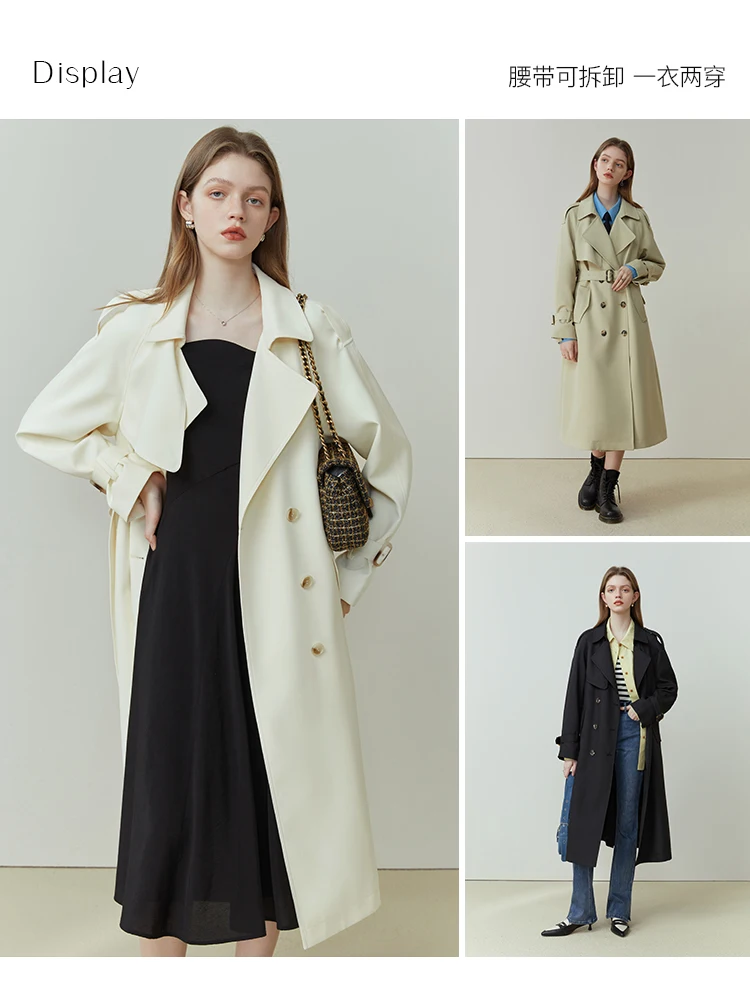FSLE Classic Fashion Double-br - Trench Coat Formal 评论和价格
