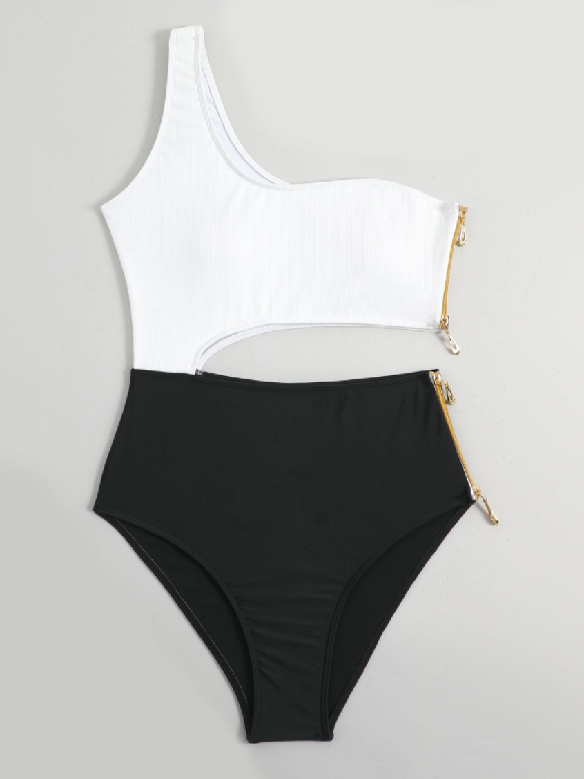 Cikini-One-Piece Swimsuit for  - Monochrome Suit Set 评论和价格