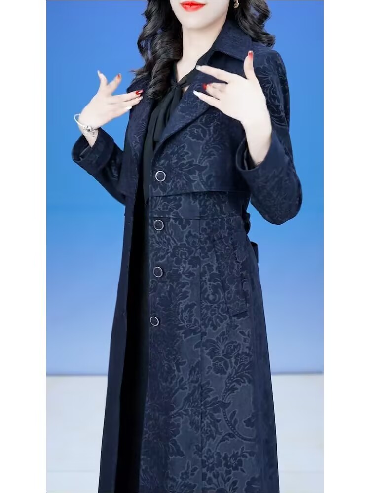 High Quality Jacquard Women's  - Trench Coat Formal 评论和价格