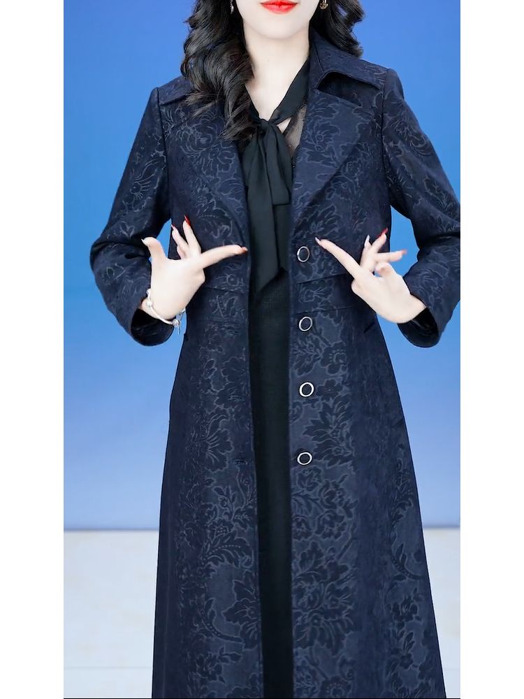 High Quality Jacquard Women's  - Trench Coat Formal 评论和价格