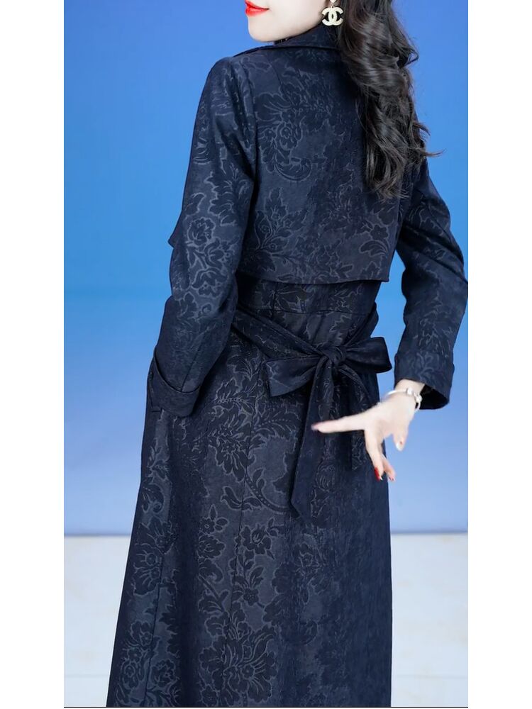 High Quality Jacquard Women's  - Trench Coat Formal 评论和价格