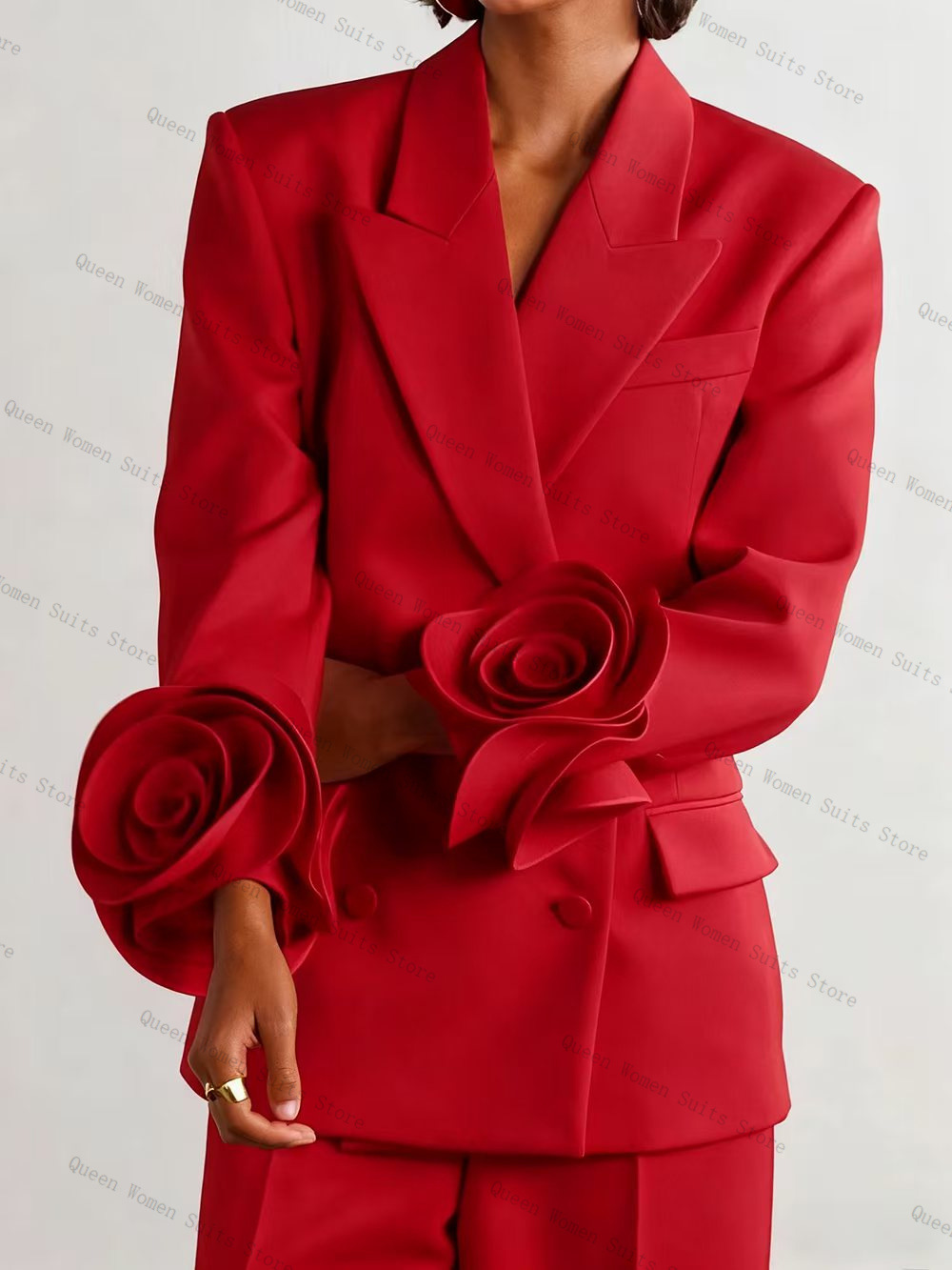 Luxury Red Women Suit Set 2 Pc - Women'S Red Formal Wear 评论和价格