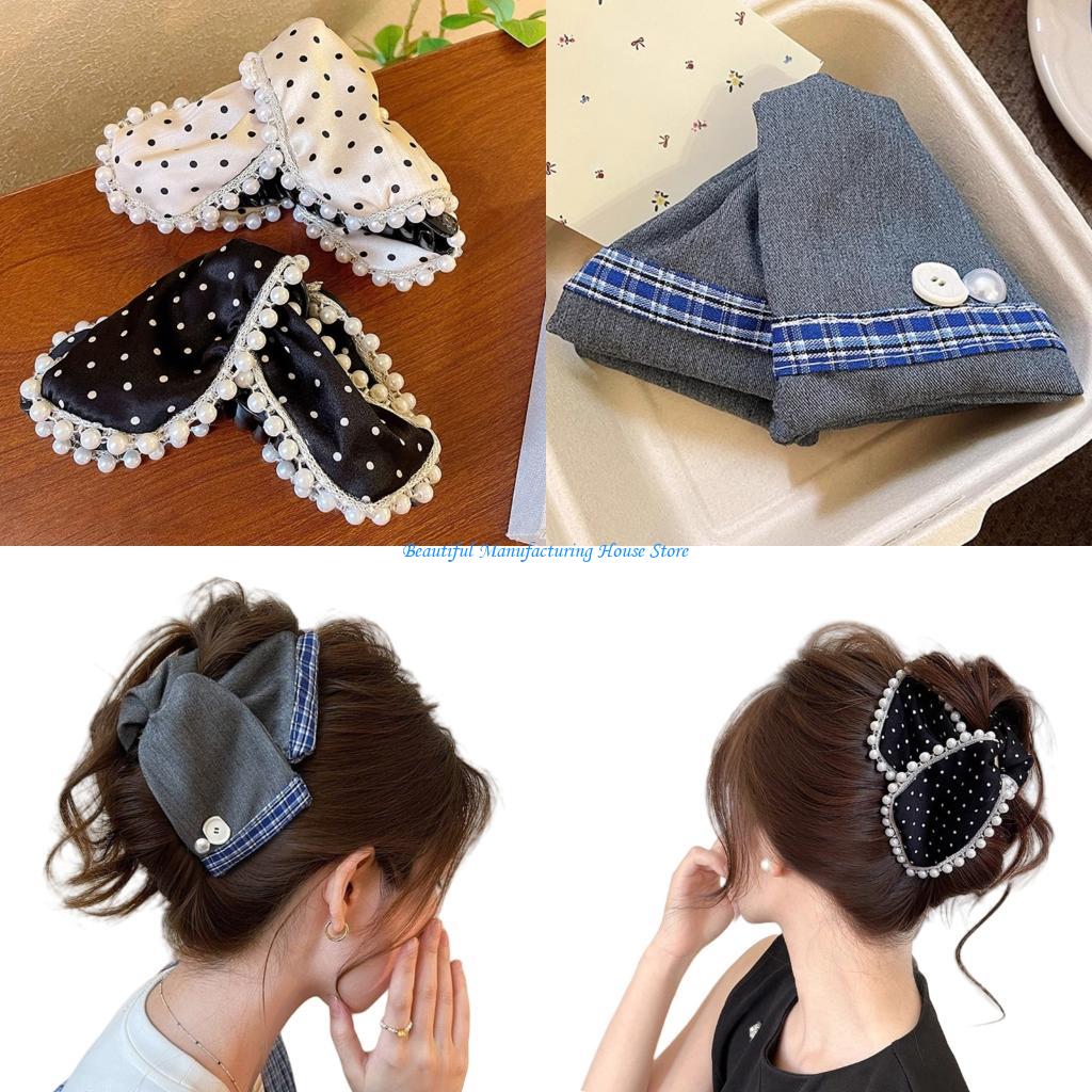 E56A Large Fabric Bowknot Hair - Formal Wear Hairstyles For Women 评论和价格