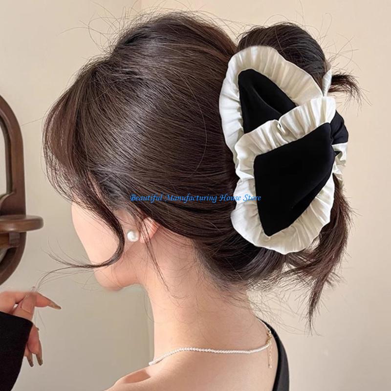 E56A Large Fabric Bowknot Hair - Formal Wear Hairstyles For Women 评论和价格