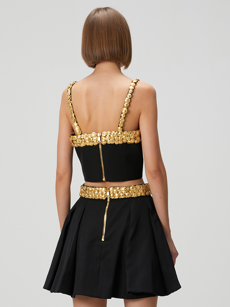 VC Black Two Piece Set Dress w - Women'S Formal Evening Wear Tops 评论和价格