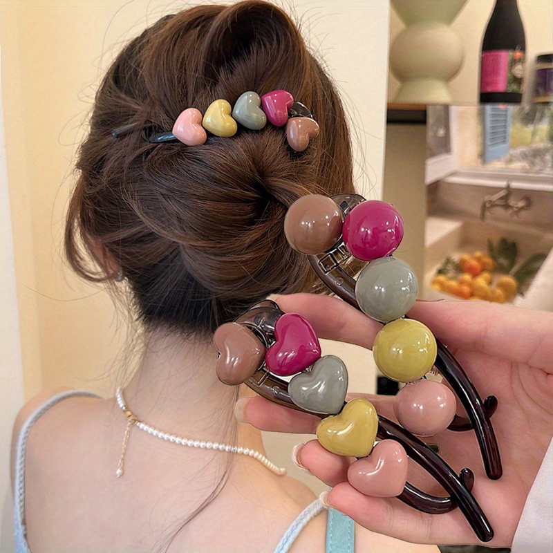1pc Elegant Heart Twist Hair C - Formal Wear Hairstyles For Women 评论和价格