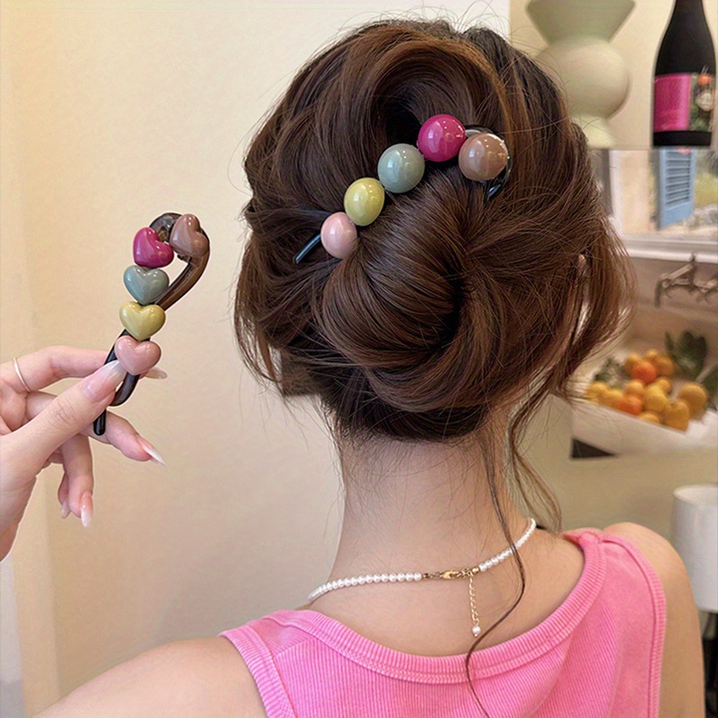 1pc Elegant Heart Twist Hair C - Formal Wear Hairstyles For Women 评论和价格