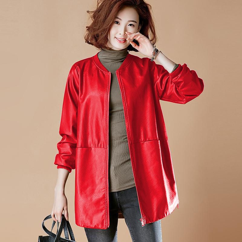 Fashion Plus Size Leather Jack - Trench Coat Formal 评论和价格