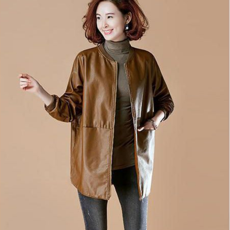 Fashion Plus Size Leather Jack - Trench Coat Formal 评论和价格