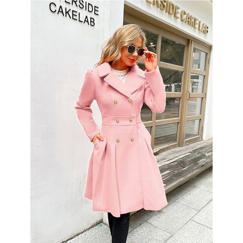 Winter Woolen Women's Trench C - Trench Coat Formal 评论和价格