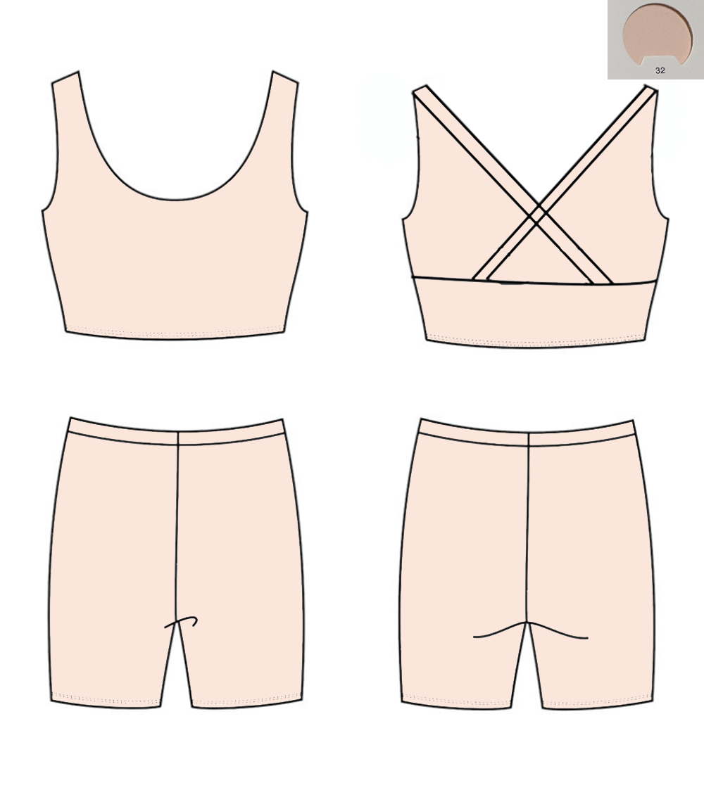 Monochrome Yoga Material Back  - Monochrome Suit Set 评论和价格