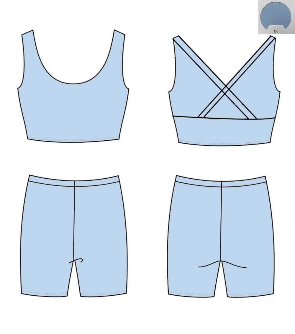 Monochrome Yoga Material Back  - Monochrome Suit Set 评论和价格