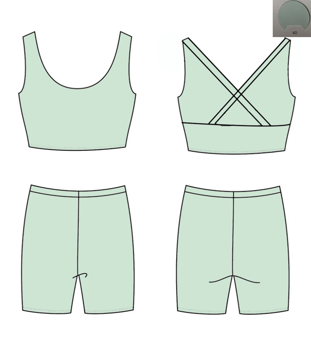 Monochrome Yoga Material Back  - Monochrome Suit Set 评论和价格