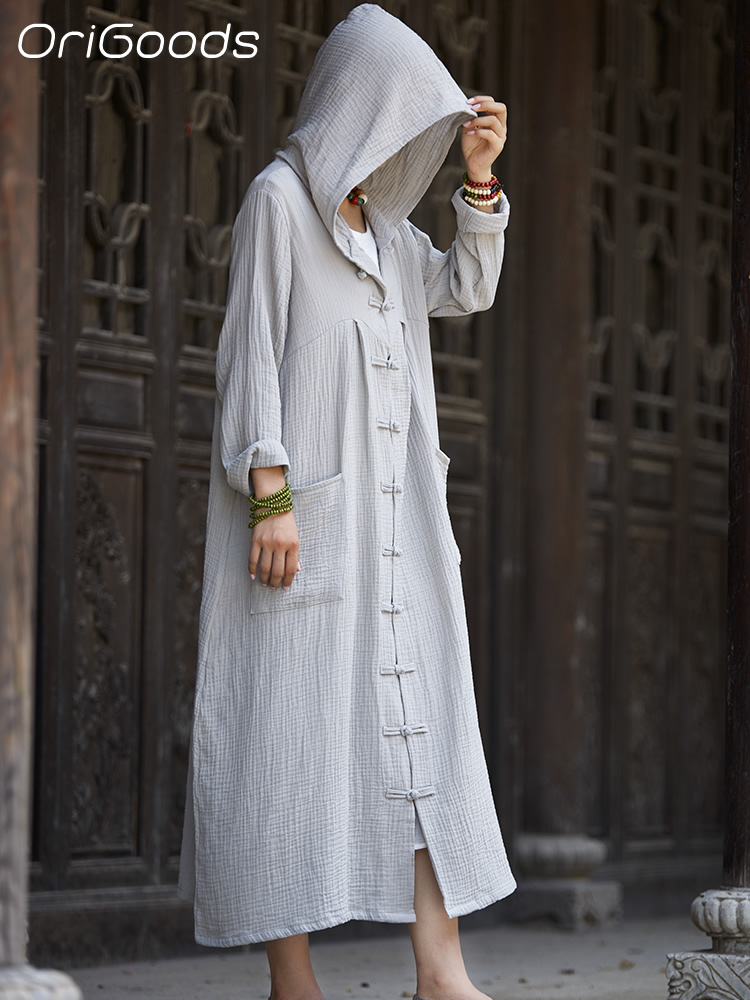 OriGoods Woman Hooded Long Coa - Trench Coat Formal 评论和价格