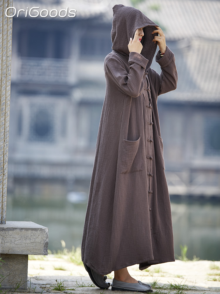 OriGoods Woman Hooded Long Coa - Trench Coat Formal 评论和价格