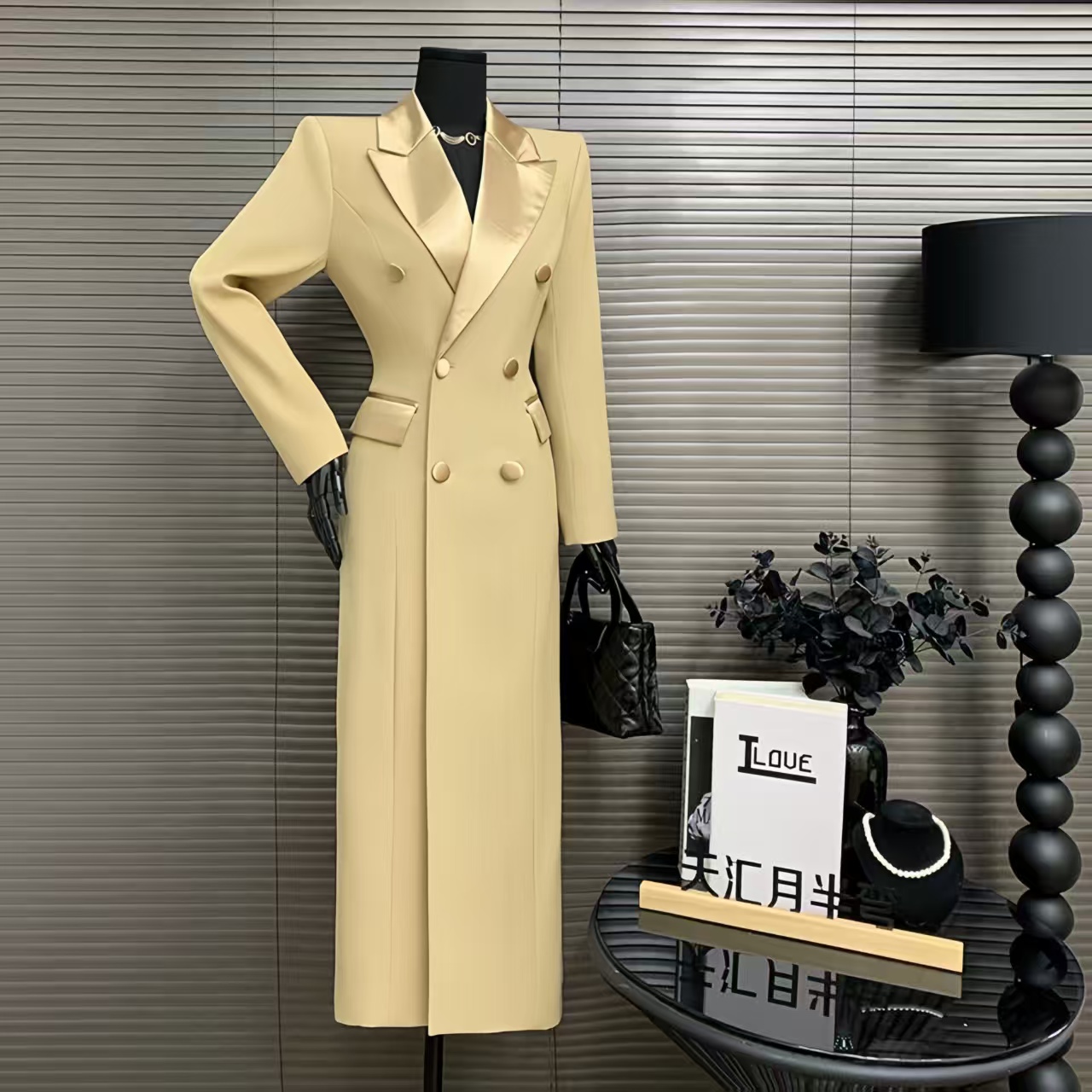 Double Breasted Suit Collar Wi - Trench Coat Formal 评论和价格