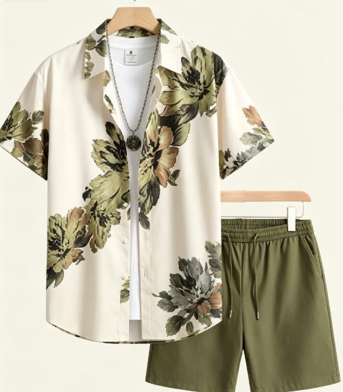 Vintage Monochrome Flower Grap - Monochrome Suit Set 评论和价格