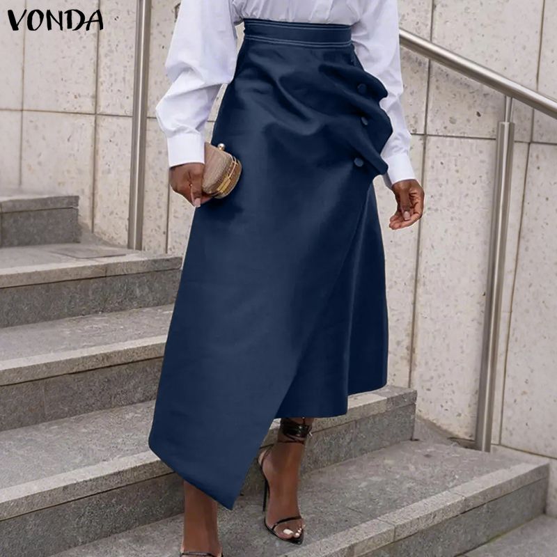 VONDA Plus Size 5XL Elegant Wo - Pencil Skirt Midi 评论和价格