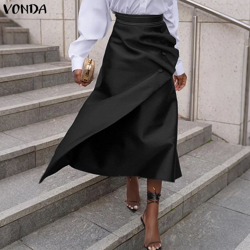 VONDA Plus Size 5XL Elegant Wo - Pencil Skirt Midi 评论和价格