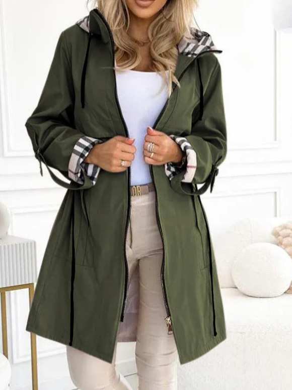 Fashion Trench Coat Woman Autu - Trench Coat Formal 评论和价格