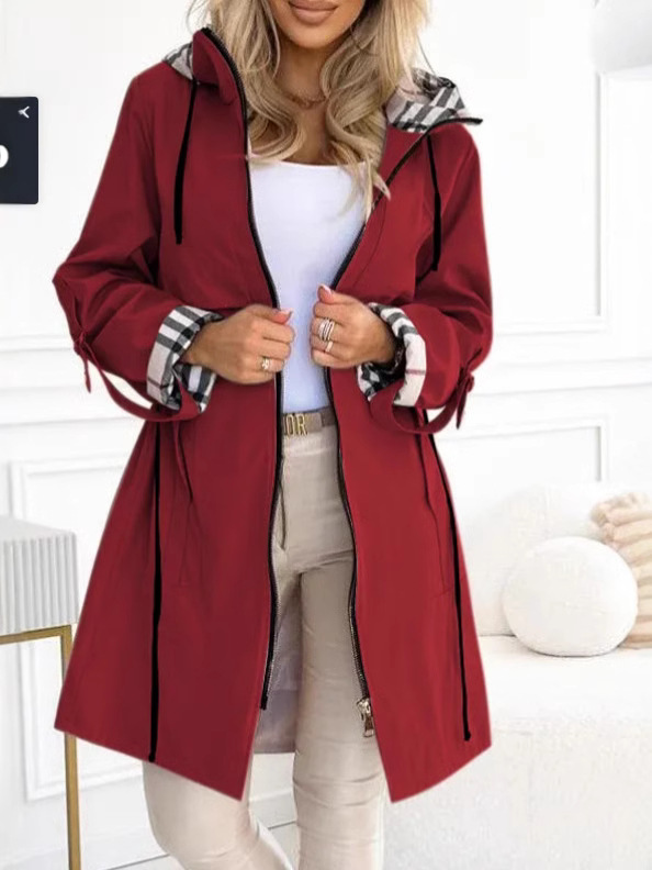 Fashion Trench Coat Woman Autu - Trench Coat Formal 评论和价格