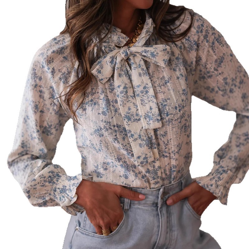Womens Wear Bow Fashion Printe - Women'S Formal Evening Wear Tops 评论和价格