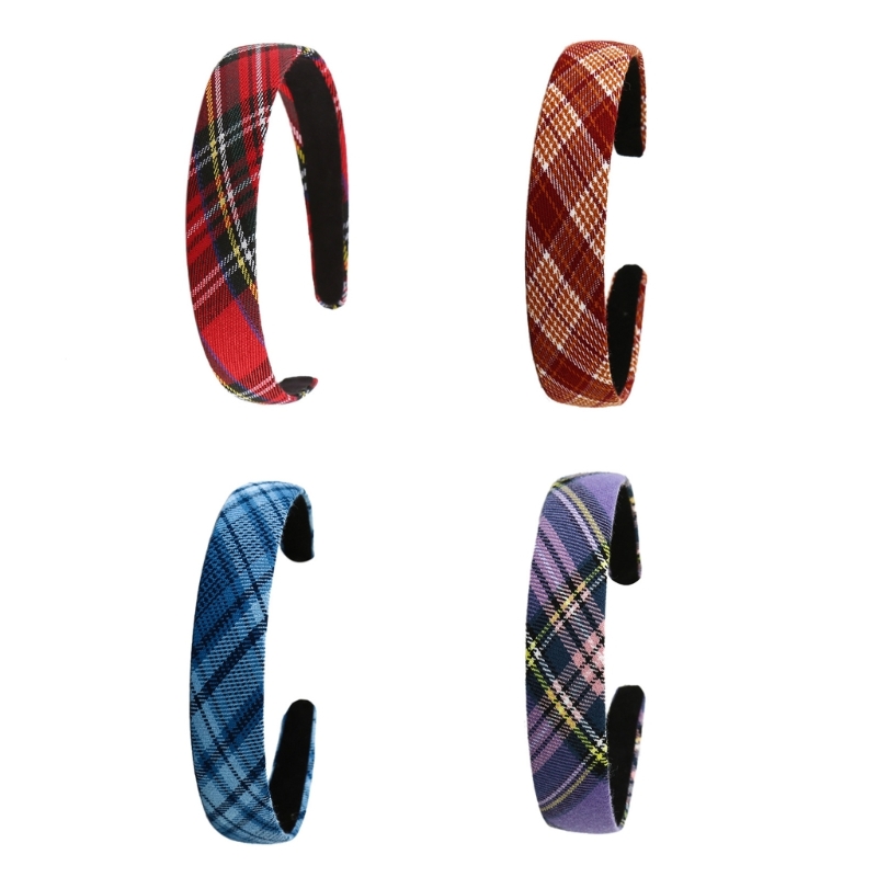 Checkered Hairhoop Fabric Wide - Formal Wear Hairstyles For Women 评论和价格