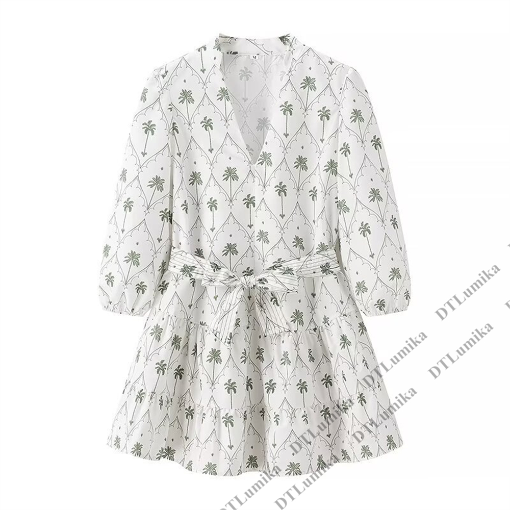 DTLumika Palm Tree Print Wrap  - Women'S Formal Resort Wear 评论和价格