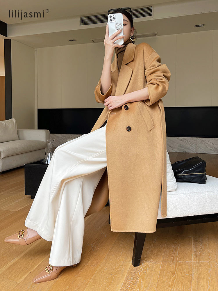 Notch Lapel Wool Coat Drop-Sho - Trench Coat Formal 评论和价格
