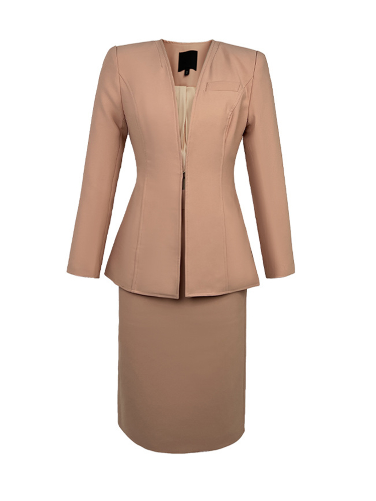 Spring Autumn 2 Piece Outfit S - Pencil Skirt Midi 评论和价格