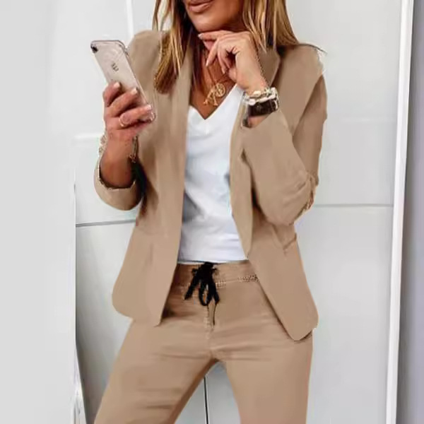 Women's Monochrome Casual Busi - Monochrome Suit Set 评论和价格